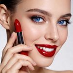 seedream 4.5 A beautiful female model with bright red lipstick and snow white flawless teeth 1 | MIfoto.hu - a [ MI ] közösségünk!