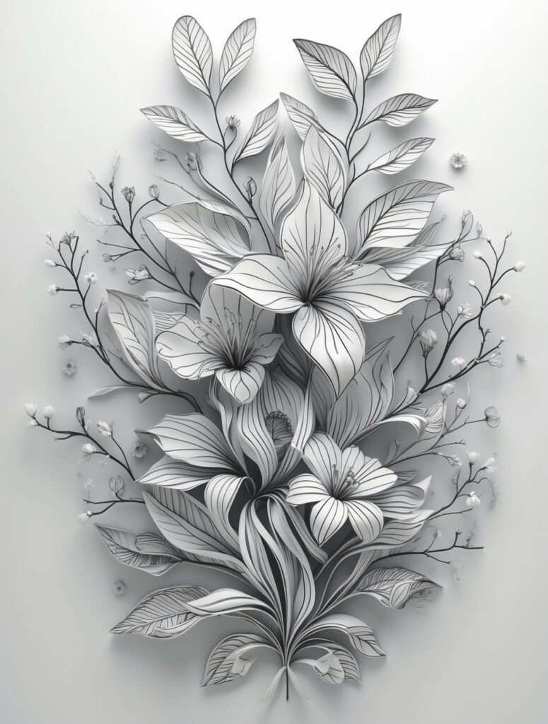 BnW flower