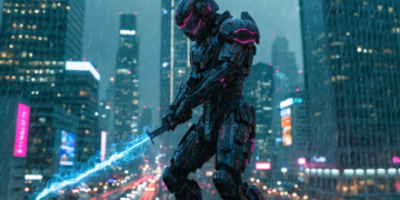 recraft v4 Modern ronin in futuristic tech armor cinematic photography skyscraper rooftop i 1 | MIfoto.hu - a [ MI ] közösségünk!