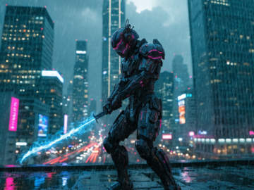 recraft v4 Modern ronin in futuristic tech armor cinematic photography skyscraper rooftop i 1 | MIfoto.hu - a [ MI ] közösségünk!