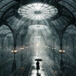 recraft v4 A lone traveler stands in a futuristic train station cinematic fog volumetric li 2 | MIfoto.hu - a [ MI ] közösségünk!